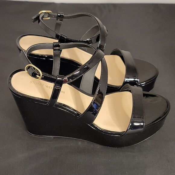 BRAND NEW STUART WEITZMAN WOMEN'S NATURAL AVE 75 WEDGE SANDAL - Picture 7 of 16